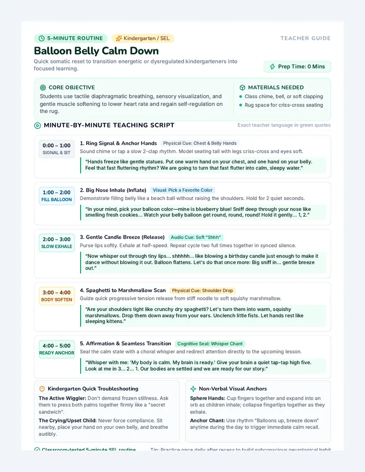 Balloon Belly Lesson Plan