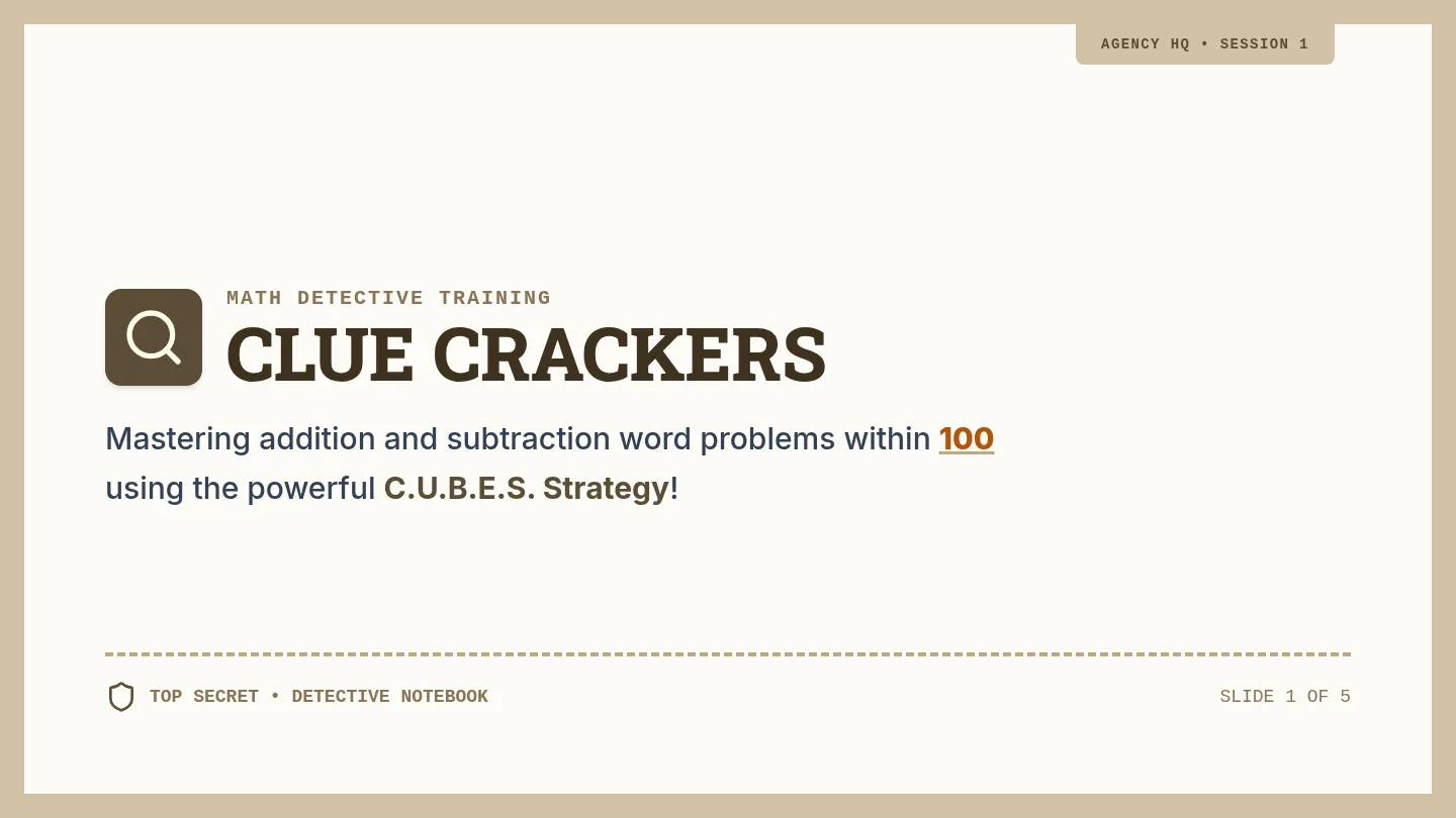 Clue Crackers Slides