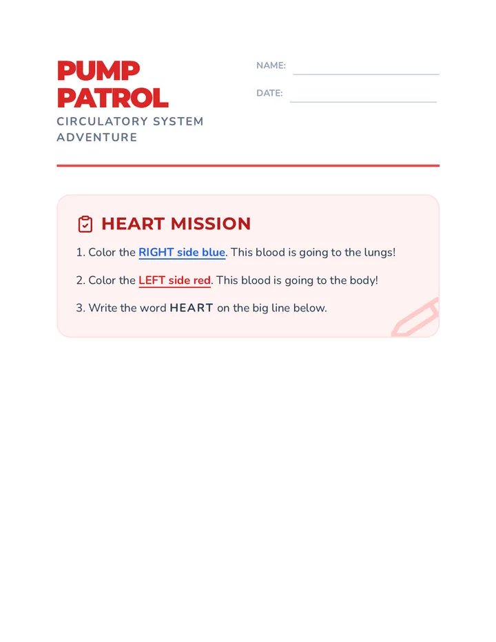 Pump Patrol Worksheet