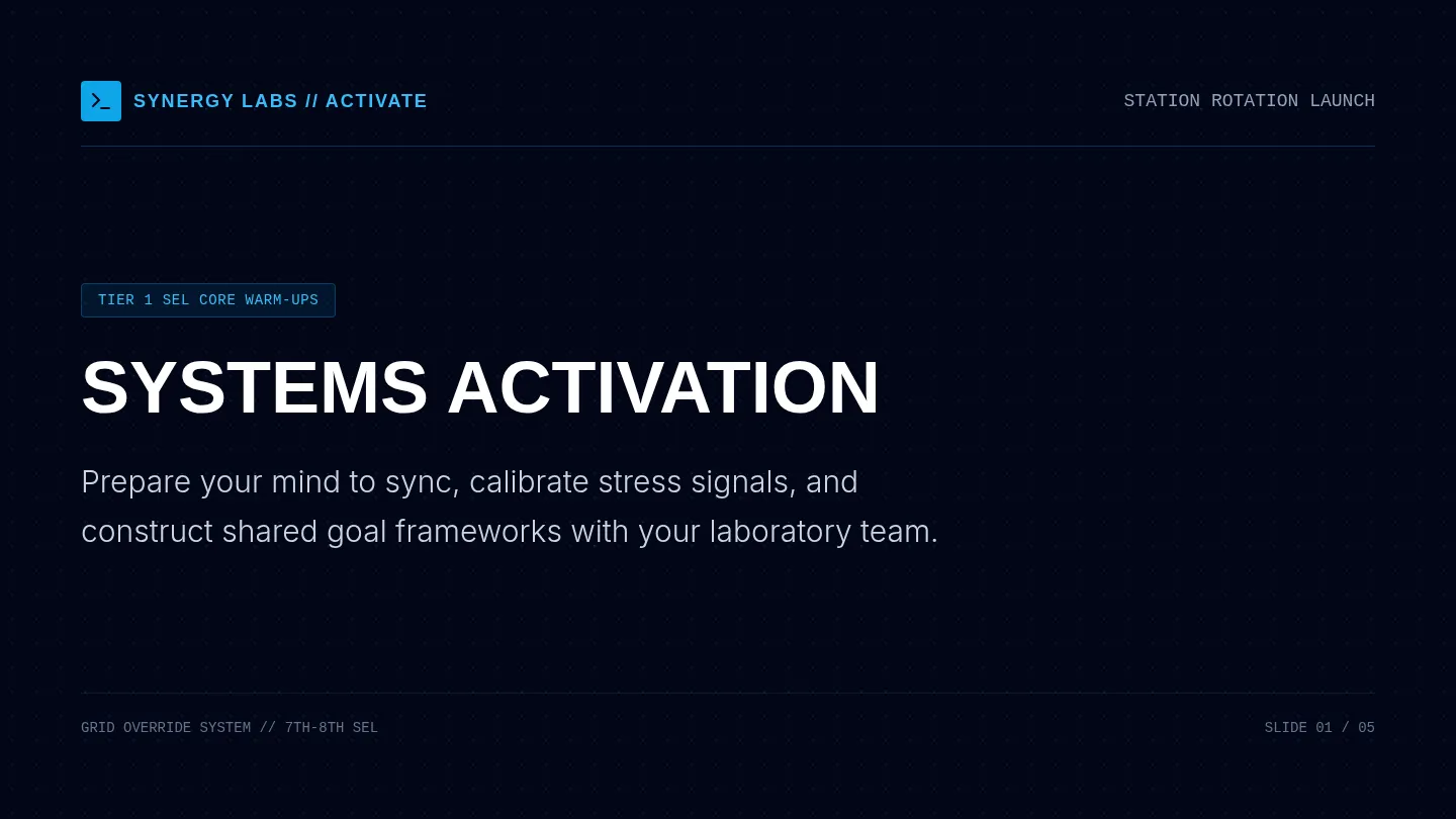 Synergy Labs Warm Up Slides