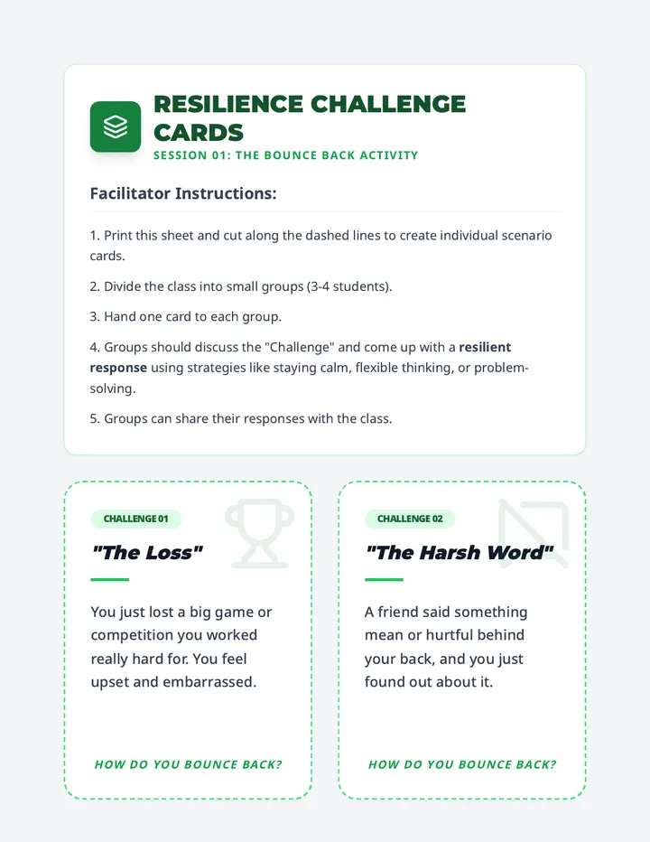 Resilience Challenge Cards