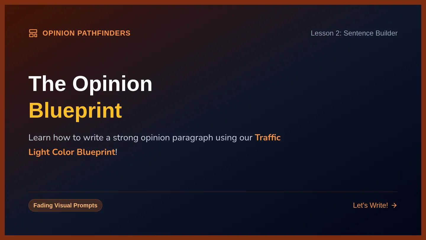 Opinion Blueprint Slides