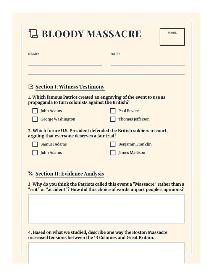 Bloody Massacre Ticket