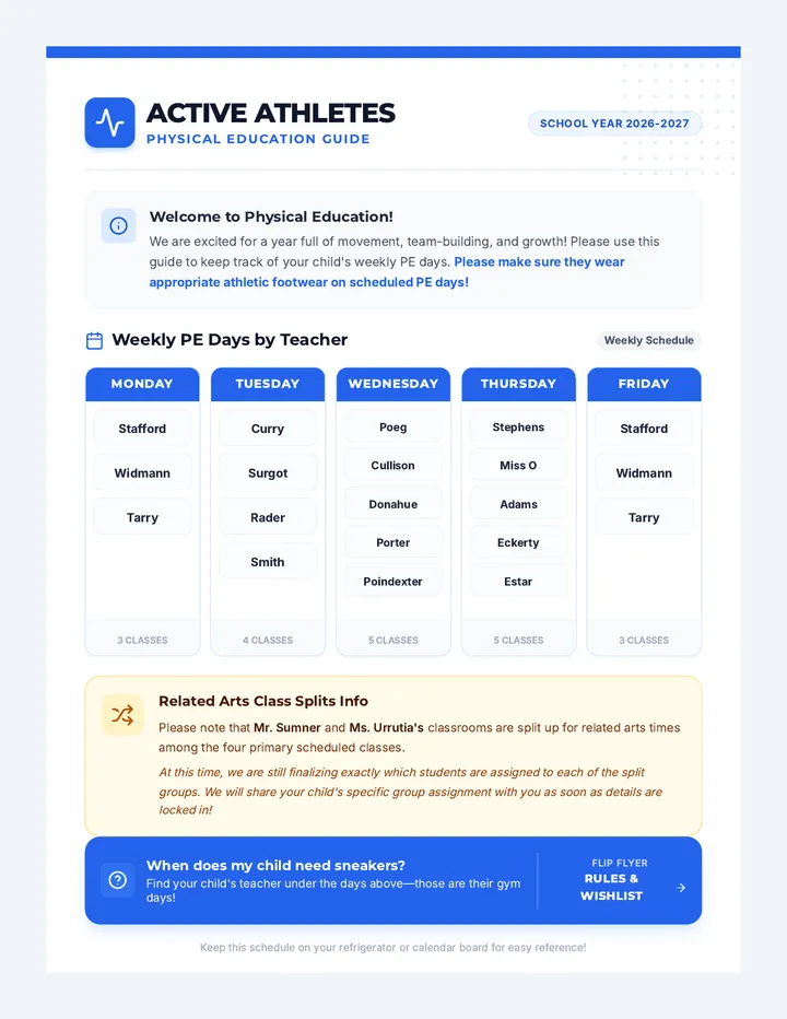 Gym Guide Flyer