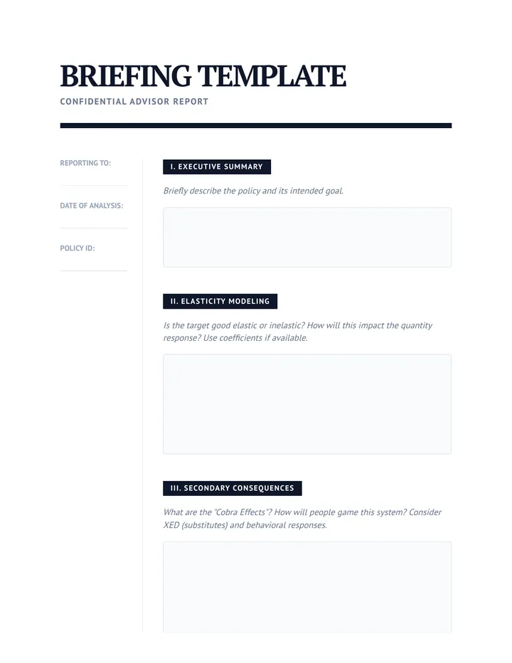 Policy Briefing Template