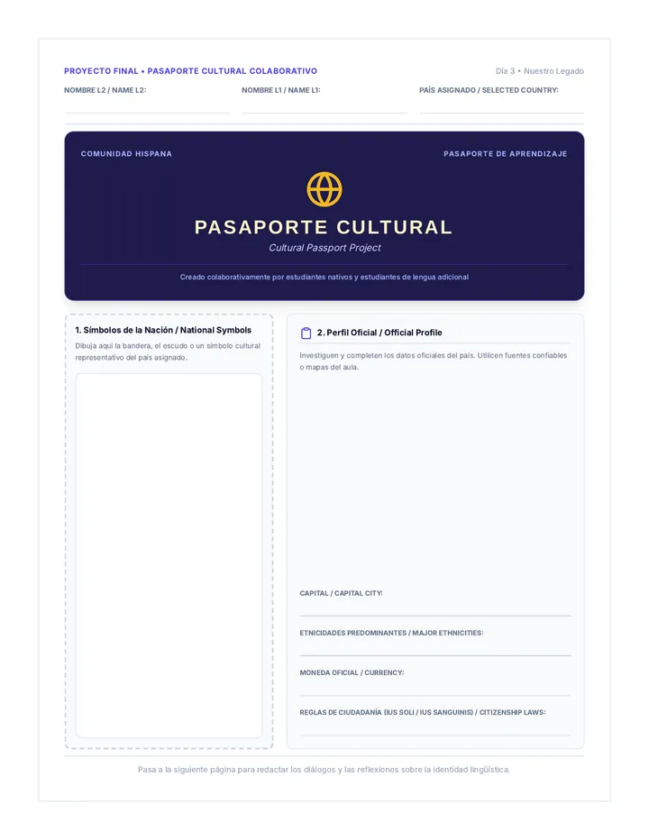 Cultural Passport Template