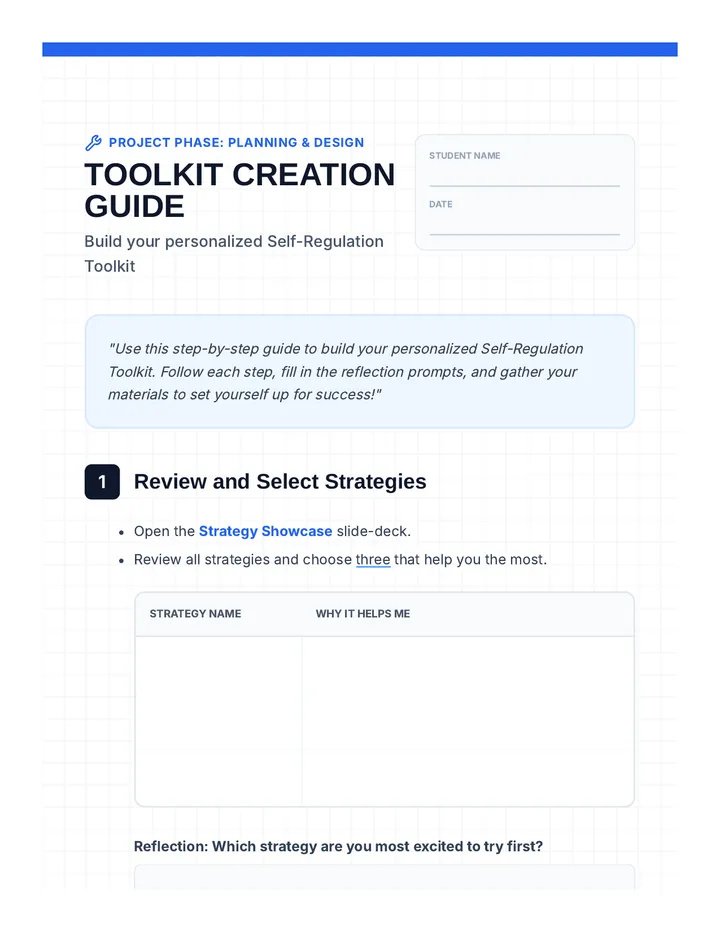 Toolkit Creation Guide Project