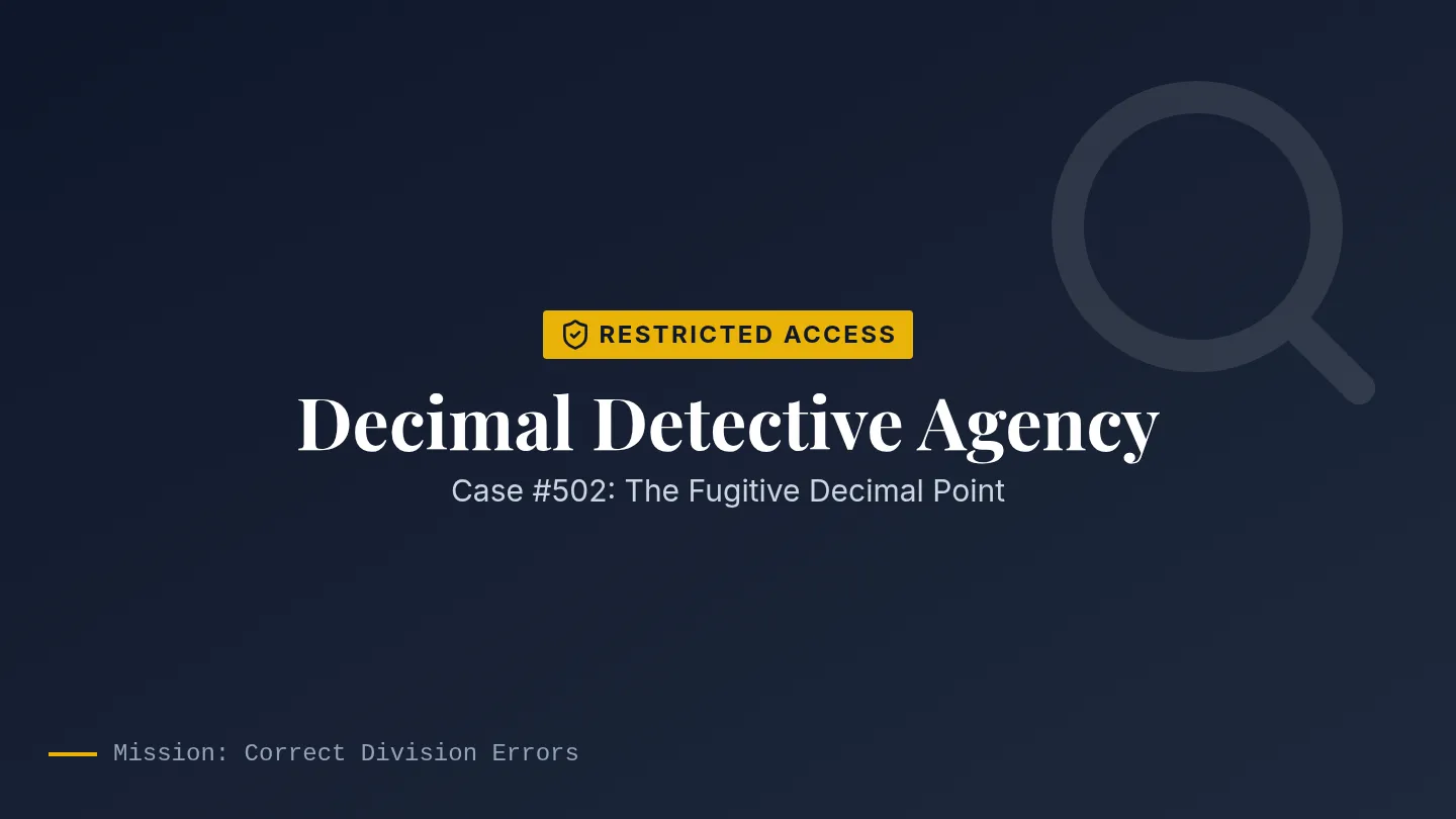 Decimal Detective Presentation