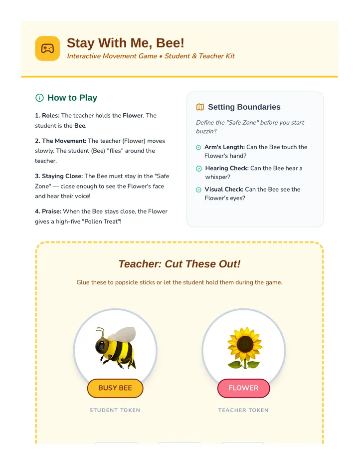 Stay With Me Bee Game Kit