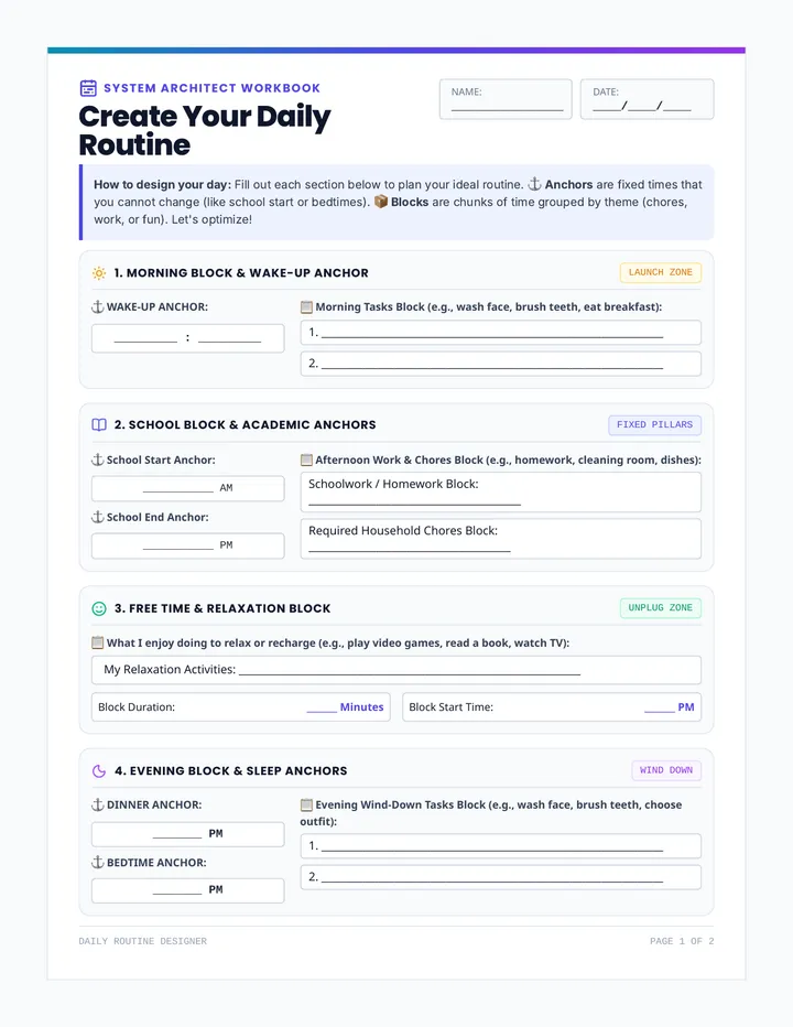 Routine Designer Workbook
