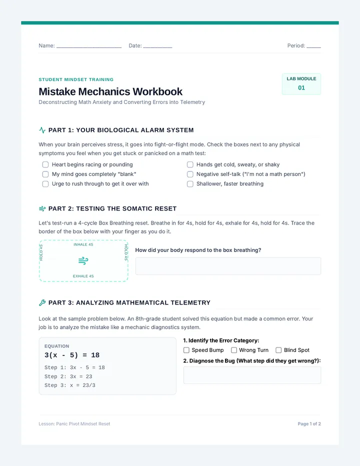 Mistake Mechanics Workbook