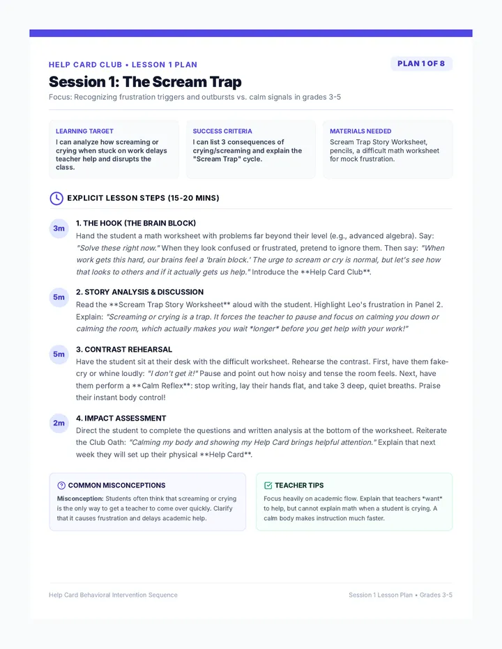 Scream Trap Lesson Plan