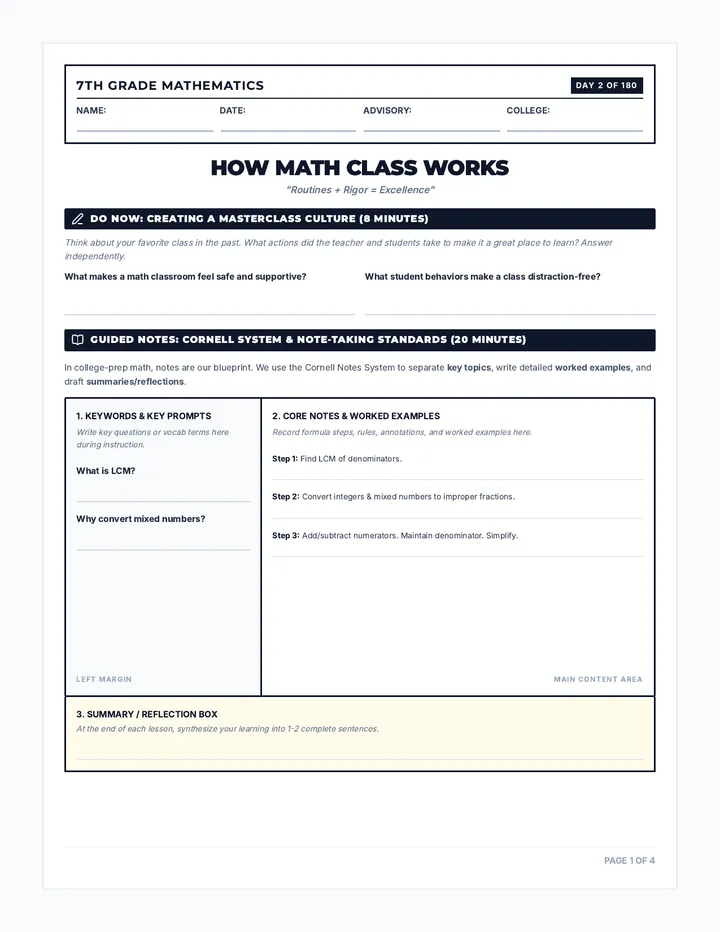 Day 2 Student Packet