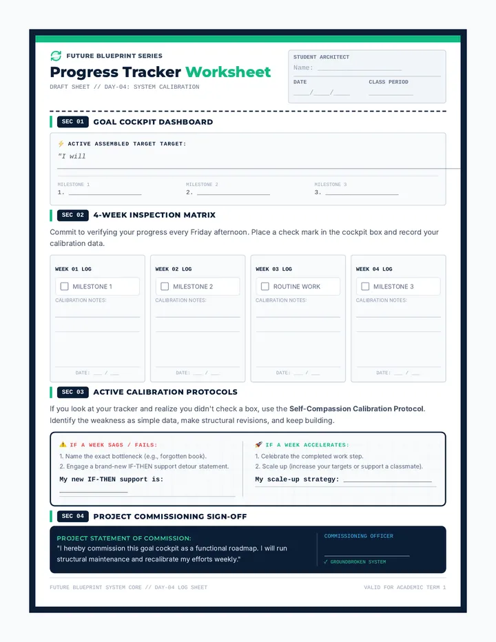 Progress Tracker Worksheet