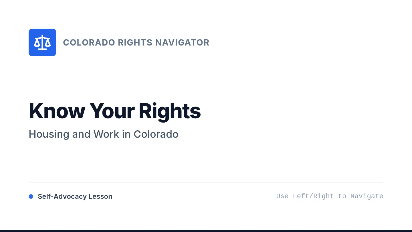 Colorado Rights Slides