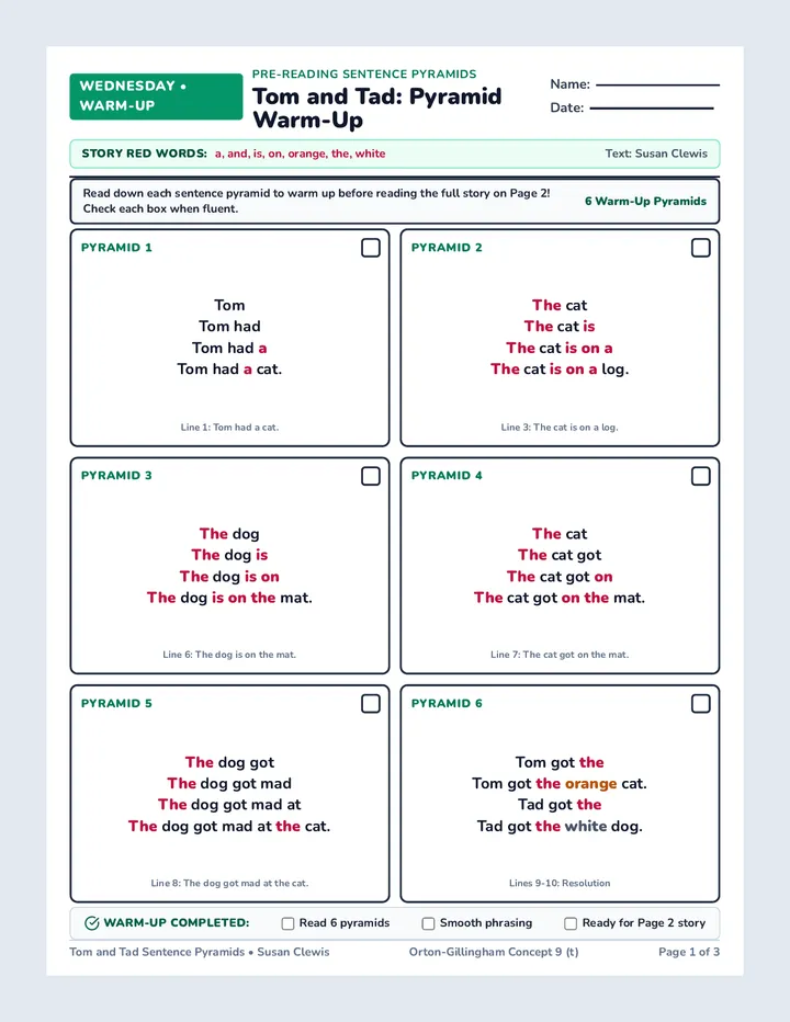 Wednesday Decodable Reader