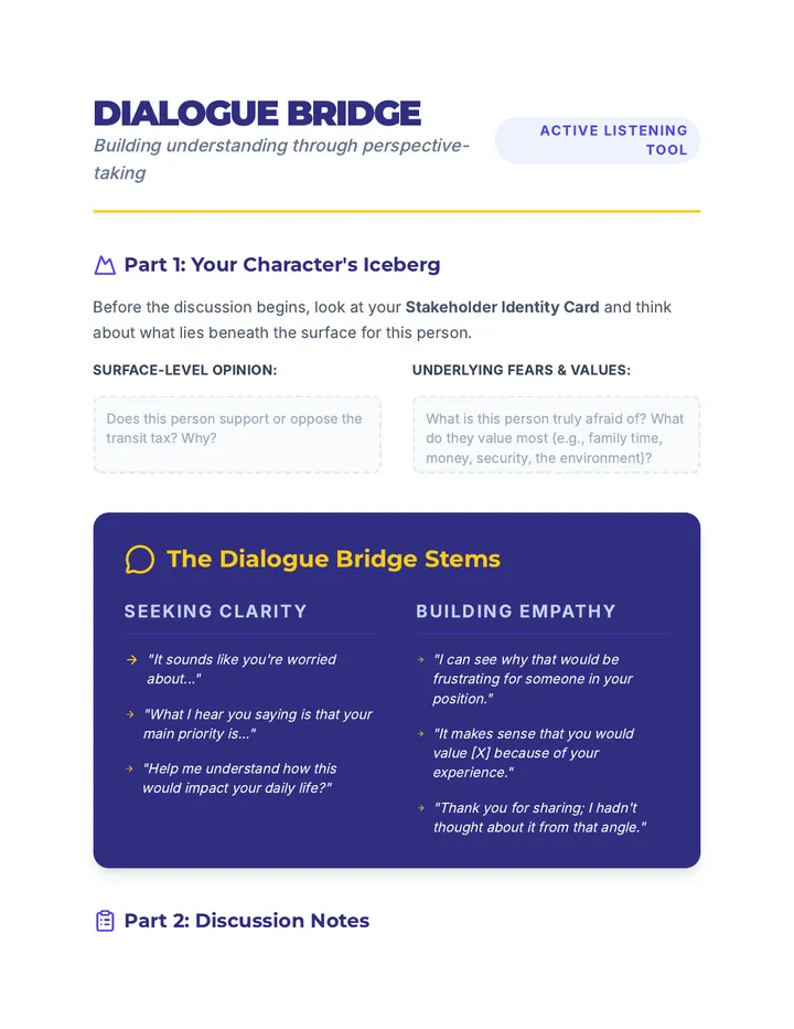 Dialogue Bridge Handout