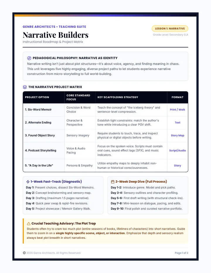 Narrative Builders Teacher Companion
