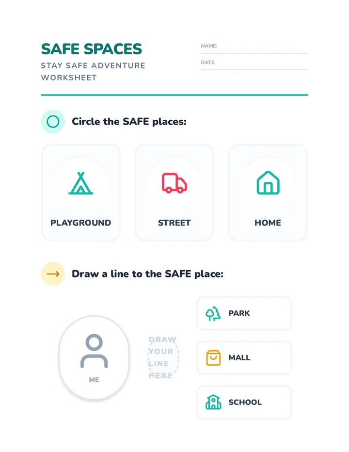 Safe Spaces Worksheet