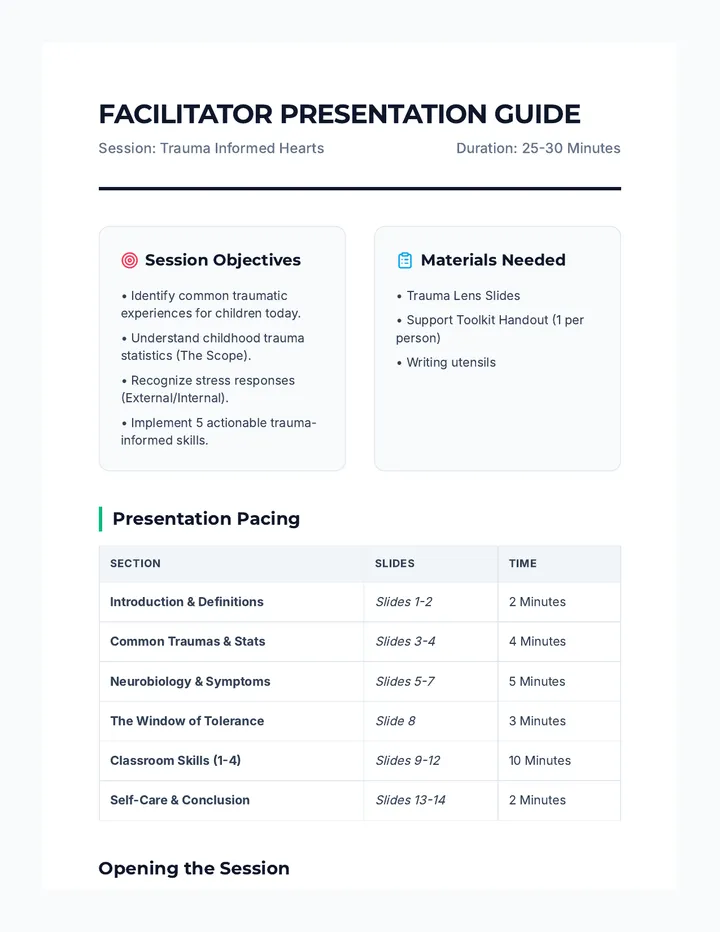 Presentation Talking Points
