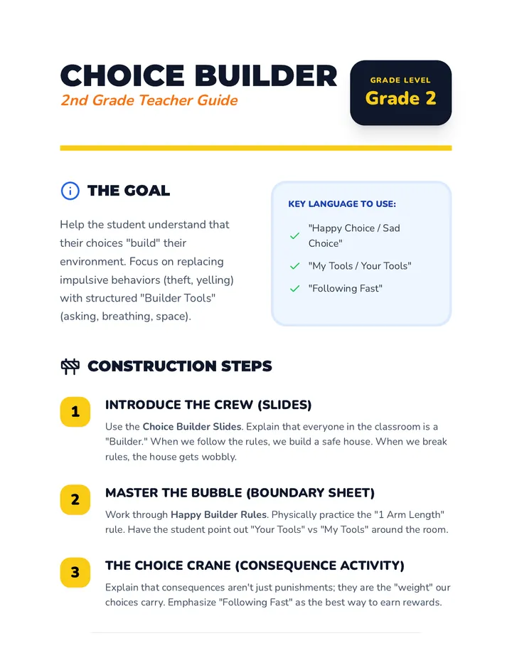 Choice Builder Teacher Guide