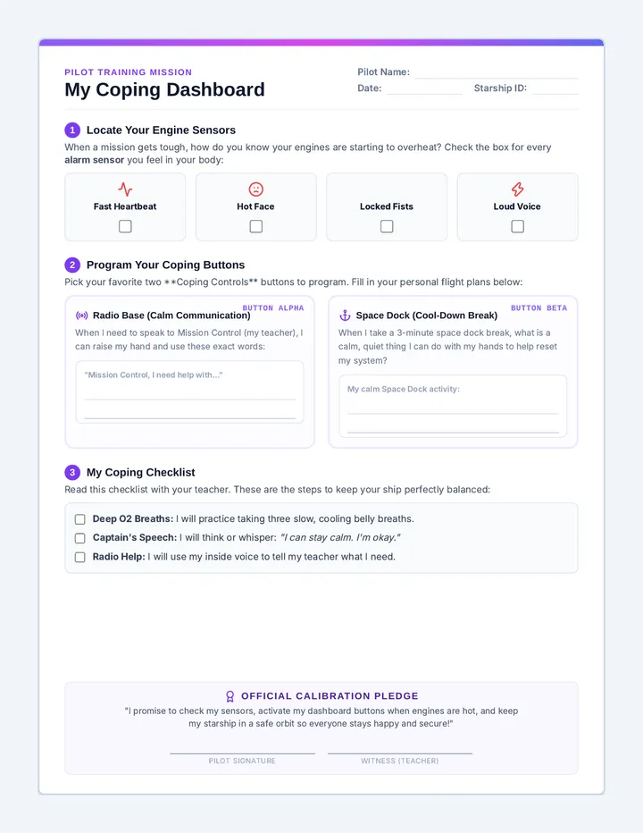 Coping Controls Student Dashboard