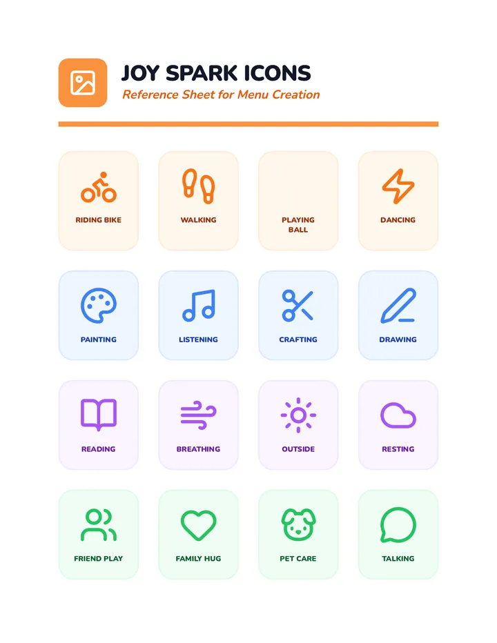 Joy Spark Icons Reference