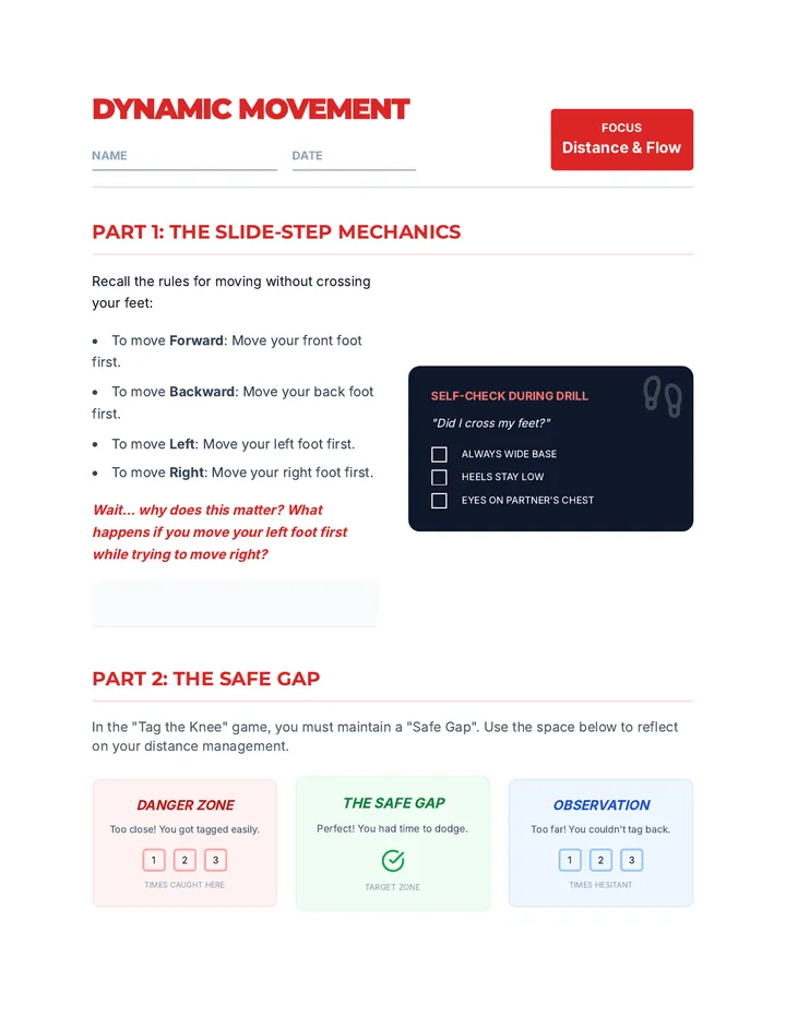 Safe Gap Drills Handout