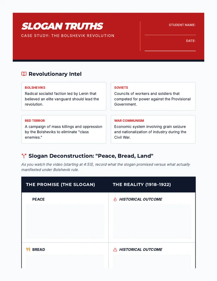 Slogan Truths Worksheet