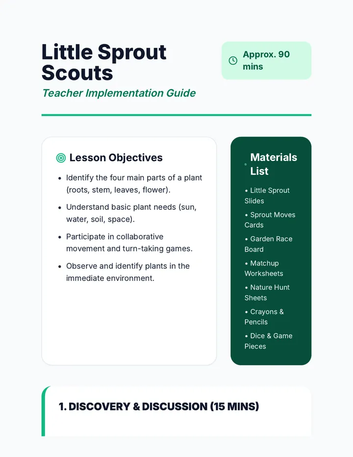 Sprout Scouts Teacher Guide