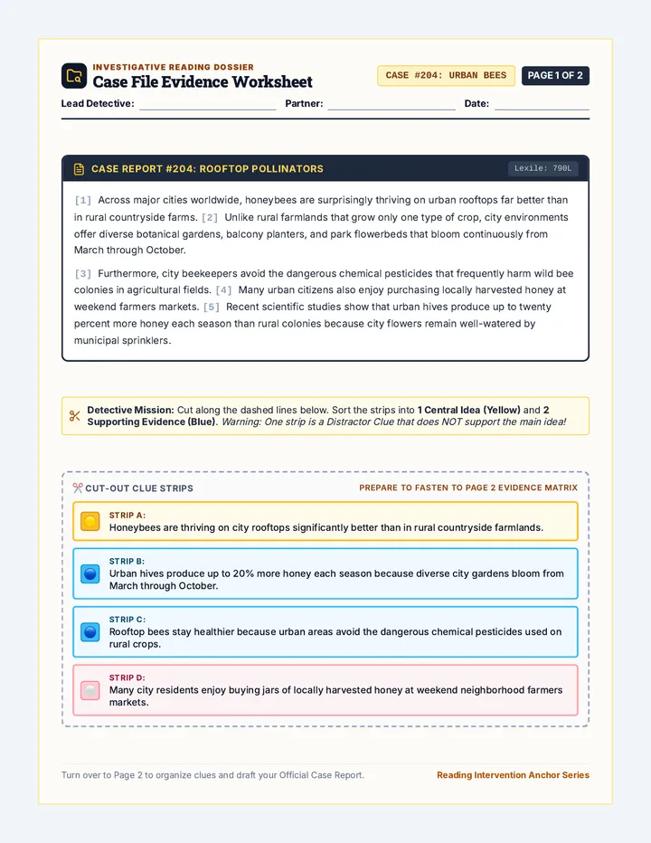 Case File Evidence Worksheet
