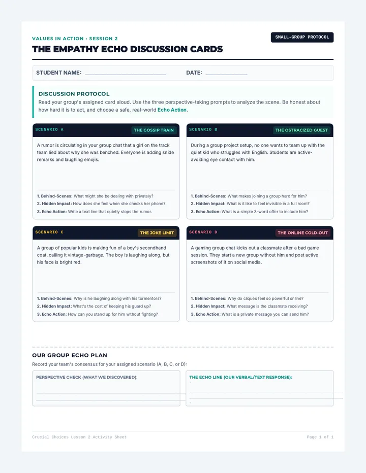 Empathy Echo Discussion Cards