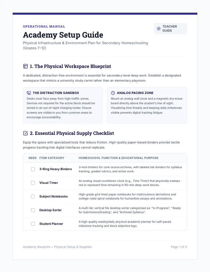 Academy Setup Guide