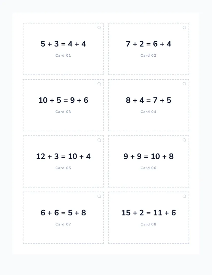 Equation Scout Flashcards page 1