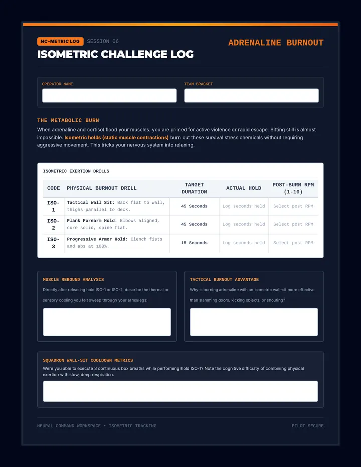 Isometric Tension Worksheet