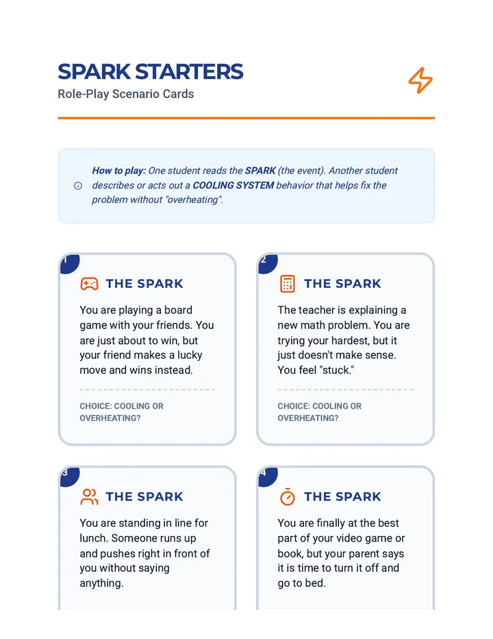 Spark Starters Roleplay Cards