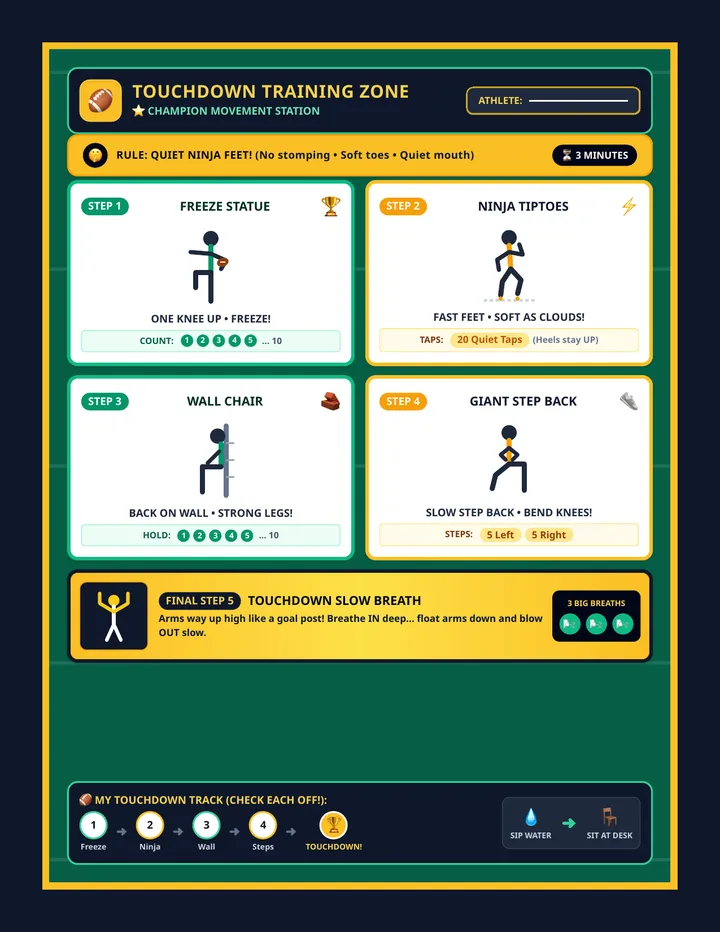 Endzone Circuit Activity Card