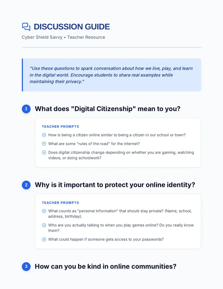 Cyber Shield Discussion Guide
