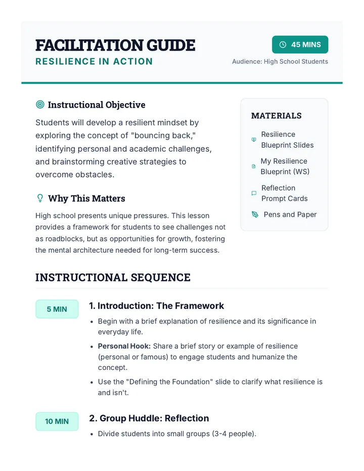 Resilience Facilitation Guide