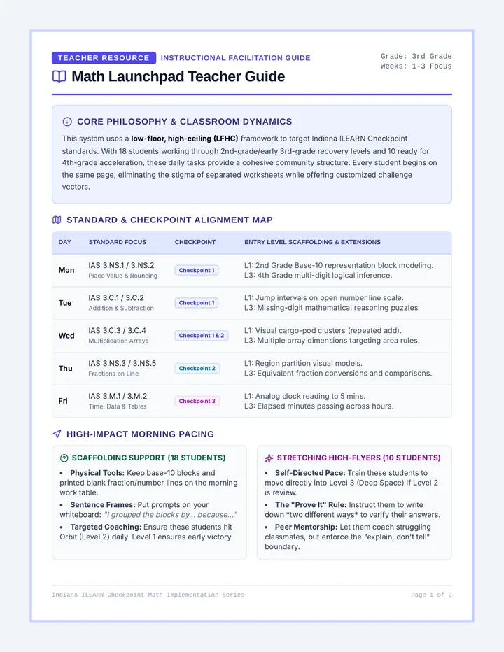 Weeks 1-3 Teacher Guide