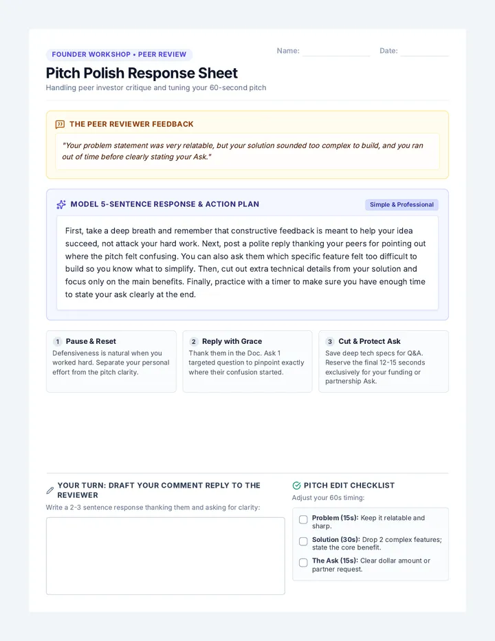 Pitch Polish Response Sheet