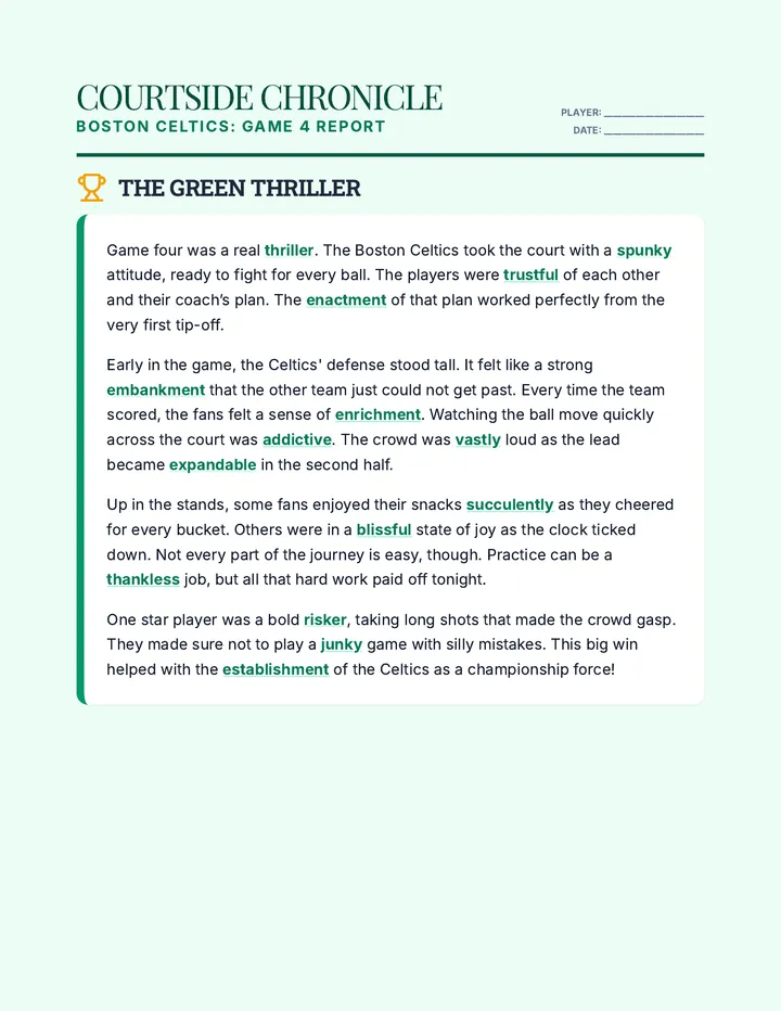 Celtics Showdown Passage