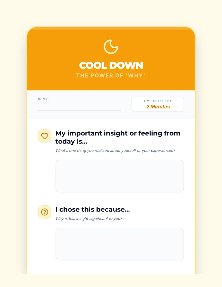 Reflect and Connect Cool Down