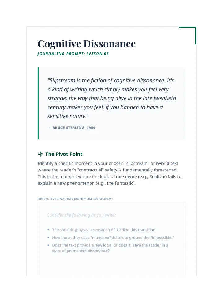 Cognitive Dissonance Reflection Guide