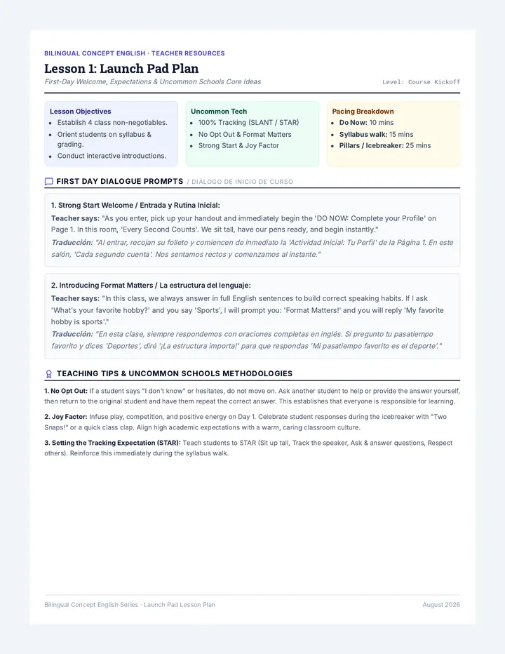 Launch Pad Teacher Guide