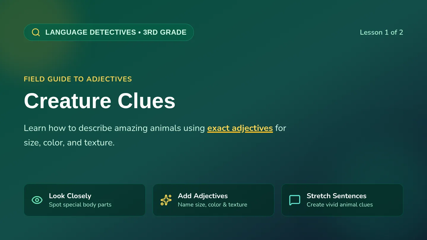 Creature Clues Slides