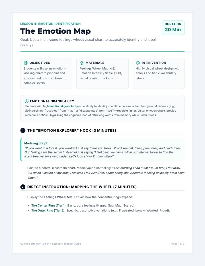 Emotion Map Teacher Guide