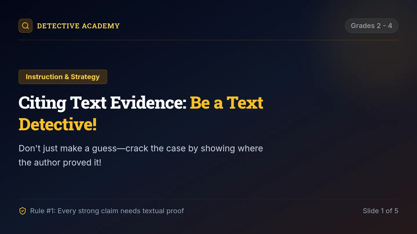Evidence Detectives Slides