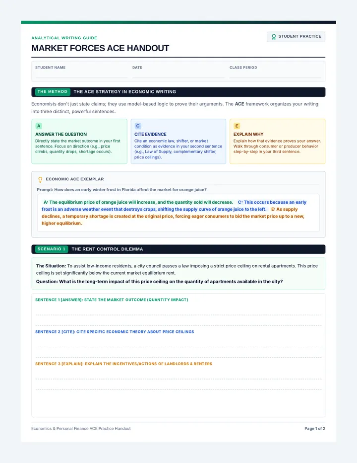 Market Forces ACE Handout