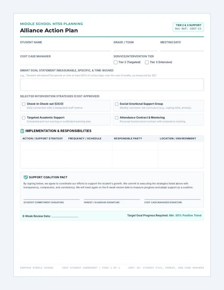 Alliance Action Plan